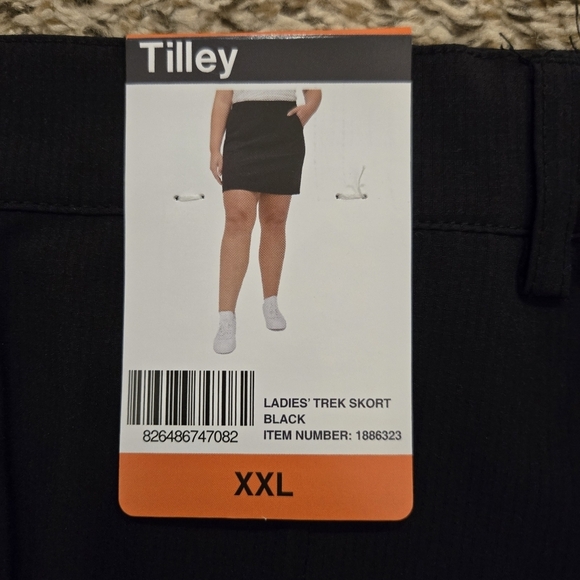 Tilley Ladies Black Trek Skort With Stretch Ripstop Material Size XXL - Picture 7 of 15